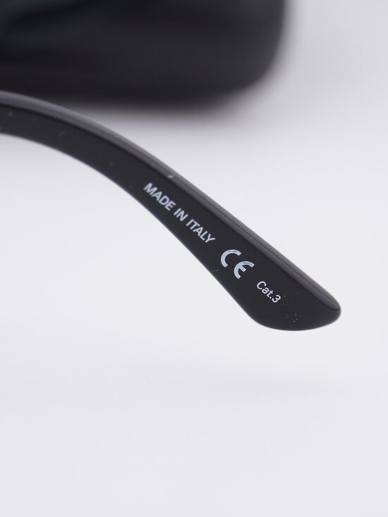 Balenciaga BB0003S 005 Shield Sunglasses - Black / Silver Mirror main image 5